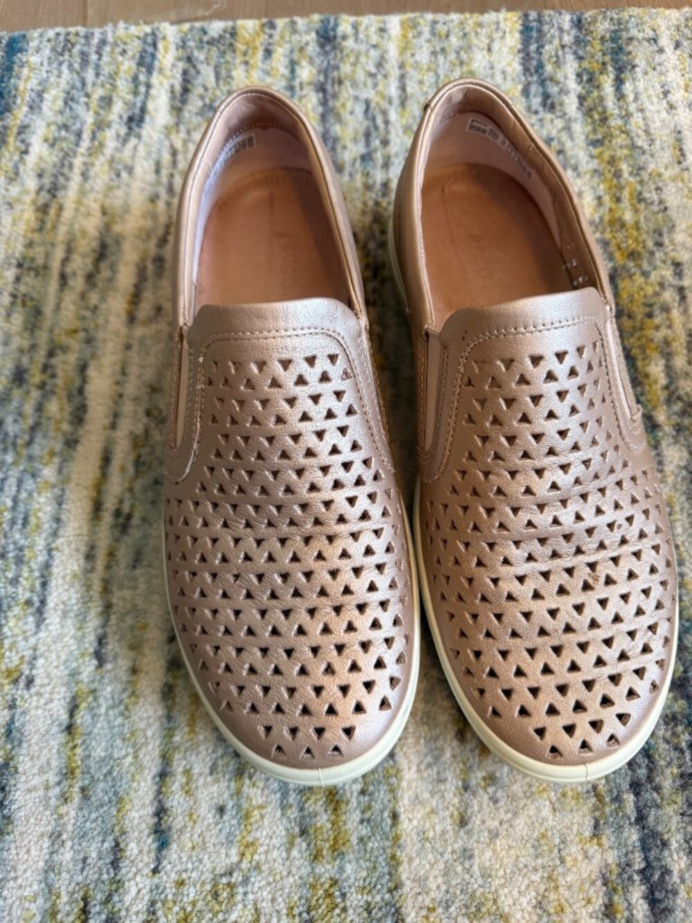 ECCO Espadrille Slip-ons Metallic Tan Size 9